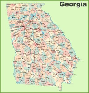 road map of georgia